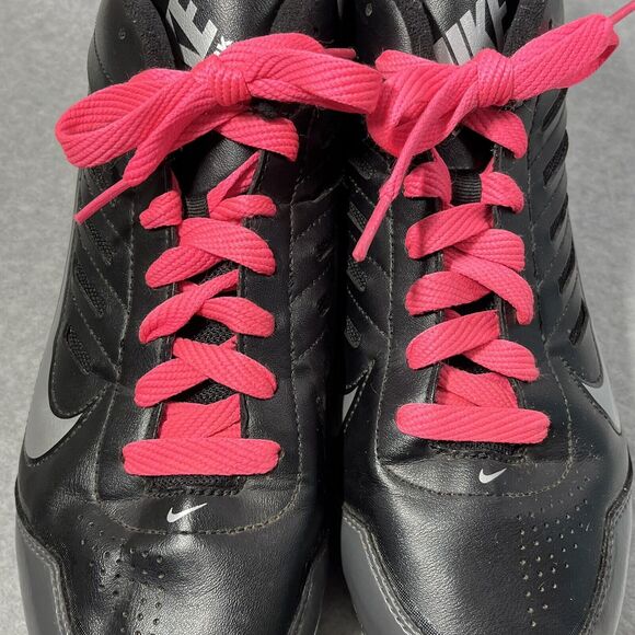Nike Land Shark Football Cleats Men\'s 10 Black Silver Athletic 511292-009 Soccer main image 8